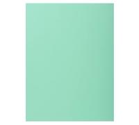 Exacompta - Réf. 348004E - Carton de 5 paquets de 100 chemises semi rigides avec 1 rabat SUPER 160 g/m² - couleurs pastel - chemises certifiées PEFC™- dim 24 x 32 cm pour format A4 - vert clair