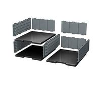 Exacompta - Réf. 360714D - MODULODOC - Système de classement modulaire pour documents A4+, modules à cases de hauteur jumbo 11 cm - Dimensions : 36,3 x 30,5 x 13,5 cm - coloris noir/gris foncé