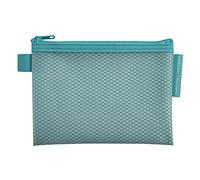 Exacompta - Réf. 37120E - 1 pochette EVA à fermeture éclair en plastique souple Chromaline pastel -format à classer A6 - Pour ranger des fournitures, accessoires de beauté - 3 couleurs aléatoires