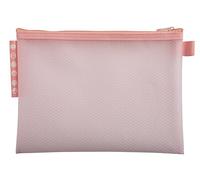 Exacompta - Réf. 37140E - Paquet de 3 pochettes EVA à fermeture éclair en plastique souple - format à classer A5 - Pour ranger des fournitures, accessoires de beauté - 3 couleurs assorties