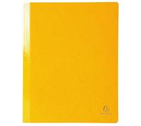 Exacompta - Réf. 380804B - Carton de 25 chemises à lamelle Iderama en carte lustrée pelliculée 355 g/m² - chemises certifiées FSC - dimensions 24 x 32 cm pour documents format A4 - couleur jaune