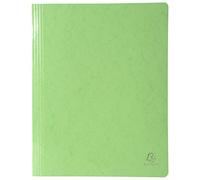 Exacompta - Réf. 380805B - Carton de 25 chemises à lamelle Iderama en carte lustrée pelliculée 355 g/m² - chemises certifiées FSC® - dimensions 24 x 32 cm pour documents format A4 - couleur vert anis