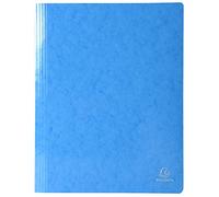 Exacompta - Réf. 380806B - Carton de 25 chemises à lamelle Iderama en carte lustrée pelliculée 355 g/m² - chemises certifiées FSC - dimensions 24 x 32 cm pour format A4 - couleur bleu clair