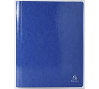 Exacompta - Réf. 380807B - Carton de 25 chemises à lamelle Iderama en carte lustrée pelliculée 355 g/m² - chemises certifiées FSC - dimensions 24 x 32 cm pour format A4 - couleur bleu foncé
