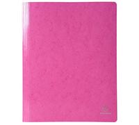 Exacompta - Réf. 380808B - Carton de 25 chemises à lamelle Iderama en carte lustrée pelliculée 355 g/m² - chemises certifiées FSC® - dimensions 24 x 32 cm pour documents format A4 - couleur rose