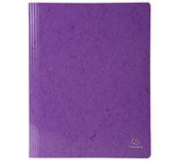 Exacompta - Réf. 380812B - 1 chemise à lamelle Iderama en carte lustrée pelliculée 355 g/m² - chemise certifiée FSC® - dimensions 24 x 32 cm pour documents format A4 - couleur violet