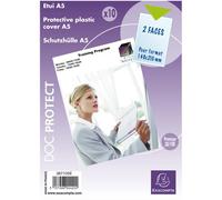Exacompta Sachet de 10 étuis 2 faces en PVC 30/100ème – Format 21 x 15 cm
