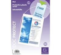 Exacompta - Réf. 389505E - Sachet de 10 étuis protection simple 2 faces pour protéger les documents au format A3 (29,7 x 42 cm - En PVC lisse Haute qualité - Usage intensif - Couleur cristal