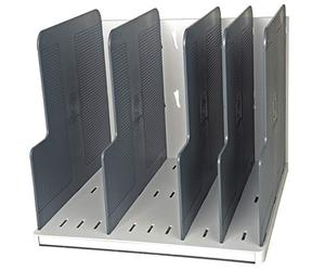 Exacompta - Réf. 390740D - Trieur vertical MODULOTOP avec 5 intercalaires - Pour tri du courrier ou documents A4+ - Dimensions : Profondeur 30 x largeur 29 x hauteur 25,5 cm - coloris gris lumière