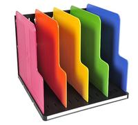 Exacompta Trieur vertical MODULOTOP - 5 intercalaires - A4+ - Noir/Arlequin