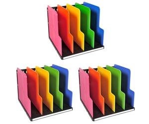 Exacompta - Réf. 390914D - Trieur vertical MODULOTOP avec 5 intercalaires - Pour tri du courrier ou documents A4+ - Dimensions : Profondeur 30 x largeur 29 x hauteur 25,5 cm - coloris noir/arlequin