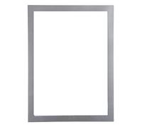 Exacompta - Ref. 39200E - 1 pochette aimantée Cadre d'affichage magnétique en PVC - Porte Document, photo, notes, règlements, instructions, porte, mur … - Format à classer A4 - Bordure cadre argent