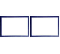Exacompta - Ref. 39202E - 1 pochette aimantée Cadre d'affichage magnétique en PVC - Porte Document, photo, notes, règlements, instructions, porte, mur … - Format à classer A4 - Bordure cadre bleu