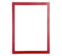 Exacompta - Ref. 39203E - 1 pochette aimantée Cadre d'affichage magnétique en PVC - Porte Document, photo, notes, règlements, instructions, porte, mur … - Format à classer A4 - Bordure cadre rouge
