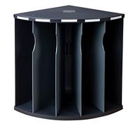 Exacompta - Réf. 393714D - 1 Trieur ergonomique 5 compartiments en quart de cercle - The Corner ECOBLACK - dimensions 360 x 295 x 60 mm - couleur noir/gris souris
