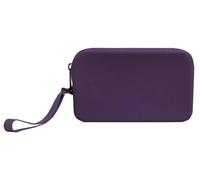 Exacompta - Réf. 39730E - Pochette accessoires TITANE - trousse-pochette en silicone - 4 couleurs aléatoires : aubergine, blanc, coco ou noir - dimensions 15 x 9 x 2,5 cm