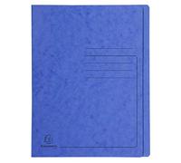 EXACOMPTA Chemise à lamelle carte lustrée 355gm2 - A4 - Bleu