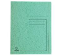 Exacompta - Réf. 39993E - Carton de 25 chemises à lamelle imprimée Iderama en carte lustrée 355 g/m² - chemise certifiée FSC® - dimensions 24 x 32 cm pour documents format A4 - couleur vert