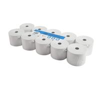 Exacompta - Réf. 40340E - Lot de 10 bobines pour tickets de caisse et balance - largeur 57 mm x diamètre 80 mm - mandrin 12 mm - 1 pli thermique 55g/m² - Métrage (+ ou - 2m) : 76 m - Blanc