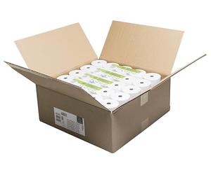 Exacompta - Réf. 40867E - Carton de 50 bobines pour tickets de caisse 80x73mm - 70m - 1 pli thermique 55g/m2 sans Phenol - Blanc