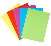 Exacompta - Réf. 415000E - Carton de 250 chemises double poche ROCK''S 210 g/m² - couleurs vives - chemises certifiées PEFC™ - dim 24 x 32 cm pour format A4 - couleurs assorties