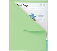 Exacompta - Réf. 421004E - Carton de 5 paquets de 100 chemises semi-rigides à bord décalé Forever® 170 g/m2 - chemises 100% recyclées et certifiées Ange Bleu - dim 24x32cm pour format A4 - vert pré