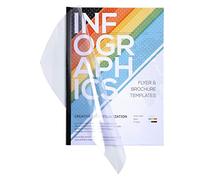 Exacompta - Réf. 42843E - Carton de 5 Kits de présentation Serodo - permet de relier jusqu'à 60 feuilles 80g/m2-25 baguettes noires - 25 plats bleu A4-25 plats cristal A4 en PVC