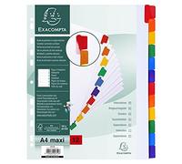 EXACOMPTA Intercalaires carte blanche 160g - 12 positions - A4+ - Blanc