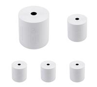Exacompta - Réf. 43817E - Carton de 10 bobines pour tickets de caisse - largeur 80 mm x diamètre 72 mm - mandrin 12 mm - 1 pli thermique 48g/m² sans BpA - Métrage (+ ou - 2m) : 76 m - Blanc (Lot de 5)