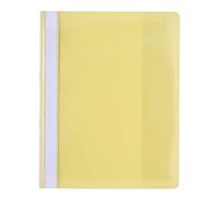 Exacompta - Réf. 439904B - 1 chemise de présentation à lamelles - couverture transparente en PVC - lamelle en métal - permet de relier des documents perforés A4 maxi - couleur jaune