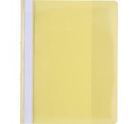 Exacompta - Réf. 439904B - Paquet de 10 chemises de présentation à lamelles - couverture transparente en PVC - lamelle en métal - permet de relier des documents perforés A4 maxi - couleur jaune