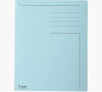 Exacompta - Réf. 441006E - Paquet de 100 chemises rigides imprimées à bord décalé Forever® 280 g/m2 - 100% recyclées et certifiées Ange Bleu - dimensions 24 x 32 cm pour format A4 - couleur bleu clair