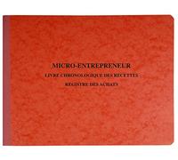 Exacompta - Réf. 4410E - 1 Piqûre Livre chronologique des recettes - Registre des achats - Spécial micro-entrepreneurs - 80 pages foliotées - format 240 x 320 mm - 4 couleurs aléatoires