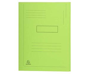 Exacompta - Réf. 445013E - 1 chemise imprimée avec 2 rabats Forever® 290 g/m² - chemise 100% recy et certifiée Ange Bleu - dimensions 24 x 32 cm pour format A4 - couleur vert vif