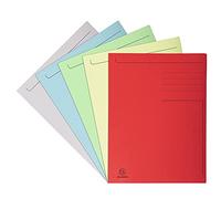 Exacompta Chemises rigides Réf.448000E – Paquet de 10 5 couleurs assorties 24x32cm A4 100% recyclées