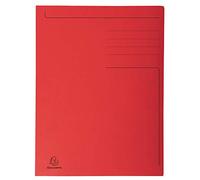 Exacompta Chemises rigides 3 rabats Forever 280 g/m² 100% recyclées Réf. 448003E Paquet de 50 Rouge