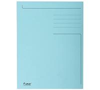 Exacompta Chemise 3 rabats Forever – 280 g/m² sans élastique, A4 24x32 cm, paquet de 50 Bleu