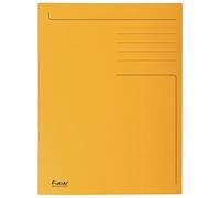 Exacompta - Réf. 448009E - Paquet de 50 chemises rigides imprimées avec 3 rabats Forever® 280 g/m² - 100% recyclées et certifiées Ange Bleu - dimensions 24 x 32 cm pour format A4 - couleur orange