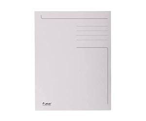 Exacompta - Réf. 448019E - Paquet de 50 chemises rigides imprimées avec 3 rabats Forever® 280 g/m² - chemises 100% recy s et certifiées Ange Bleu - dimensions 24x32 cm pour format A4 - couleur gris