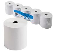 Exacompta - Réf. 44839E - Carton de 50 bobines pour tickets de caisse - largeur 80 mm x diamètre 80 mm - mandrin 12 mm - 1 pli thermique 44g/m² - Métrage (+ ou - 2m) : 95 m - Blanc