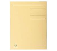 Exacompta - Réf. 449002E - Paquet de 50 chemises rigides imprimées avec 3 rabats Forever® 280 g/m² - 100% recyclées et certifiées Ange Bleu - dimensions 24,5 x 35 cm pour format folio - couleur bulle