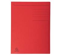 Exacompta - Réf. 449003E - 1 chemise rigide imprimée avec 3 rabats Forever® 280 g/m² - chemise 100% recy et certifiée Ange Bleu - dimensions 24,5 x 35 cm pour format folio - couleur rouge