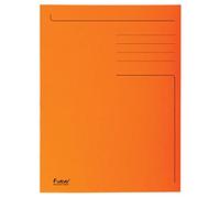 Exacompta - Réf. 449009E - Paquet de 50 chemises rigides imprimées avec 3 rabats Forever® 280 g/m² - 100% recyclées et certifiées Ange Bleu - dimensions 24,5 x 35 cm pour format folio - couleur orange
