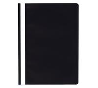 Exacompta - Réf. 449201B - Paquet de 25 chemises de présentation à lamelles - couverture en PP qualité standard - étiquette sur toute la hauteur de la chemise - lamelles en métal - couleur noir