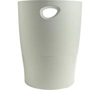 Exacompta - Corbeille à papier Ecobin 45306D - 15 L, poignées, 26,3 x 26,3 x 33,5 cm, gris