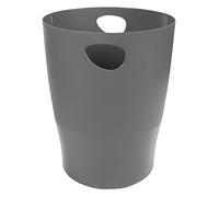 Exacompta - Réf.45307D - 1 corbeille à papier, poubelles ECOBIN avec poignées - Volume 15 litres - Adaptées au bureau comme en Home office - Dimensions 26,3x26,3x33,5 cm - opaque gris souris