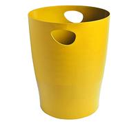 Exacompta - Réf. 45308D - Lot de 8 corbeilles à papier, poubelles ECOBIN BeeBlue avec poignées - Volume 15 litres - Dimensions 26,3 x 26,3 x 33,5 cm - Pour bureau ou maison - couleur safran