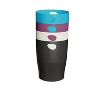 Exacompta - Réf. 453101D - 1 Corbeille à Papier avec Poignées ECOBIN Titane - Grande Capacité 15 Litres - Dimensions 26,3 x 26,3 x 33,5 cm - pour Bureau ou Maison - Couleurs aléatoires