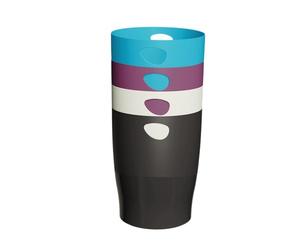 Exacompta - Réf. 453101D - 1 Corbeille à Papier avec Poignées ECOBIN Titane - Grande Capacité 15 Litres - Dimensions 26,3 x 26,3 x 33,5 cm - pour Bureau ou Maison - Couleurs aléatoires