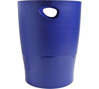 Exacompta Corbeille à papier Ecobin Forever Réf. 453104D 15 L avec poignées Bleu nuit